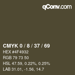 Color code: CMYK 0 / 8 / 37 / 69 | qconv.com