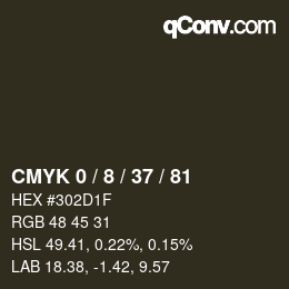 Color code: CMYK 0 / 8 / 37 / 81 | qconv.com