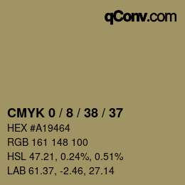 カラーコード: CMYK 0 / 8 / 38 / 37 | qconv.com