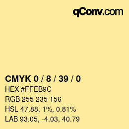 Color code: CMYK 0 / 8 / 39 / 0 | qconv.com