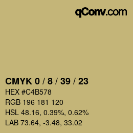 Color code: CMYK 0 / 8 / 39 / 23 | qconv.com