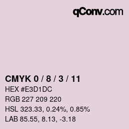 Color code: CMYK 0 / 8 / 3 / 11 | qconv.com