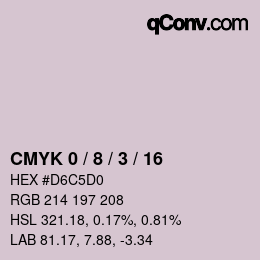 Color code: CMYK 0 / 8 / 3 / 16 | qconv.com