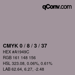 Color code: CMYK 0 / 8 / 3 / 37 | qconv.com