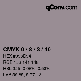 Color code: CMYK 0 / 8 / 3 / 40 | qconv.com