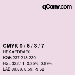 カラーコード: CMYK 0 / 8 / 3 / 7 | qconv.com