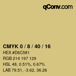 Color code: CMYK 0 / 8 / 40 / 16 | qconv.com