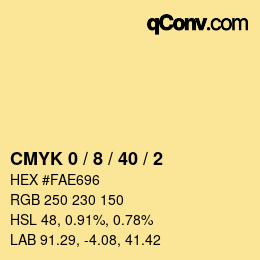 Color code: CMYK 0 / 8 / 40 / 2 | qconv.com