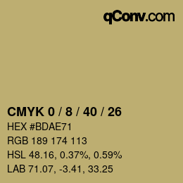 Color code: CMYK 0 / 8 / 40 / 26 | qconv.com