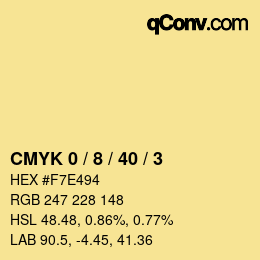 Color code: CMYK 0 / 8 / 40 / 3 | qconv.com