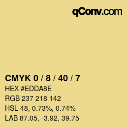 Color code: CMYK 0 / 8 / 40 / 7 | qconv.com