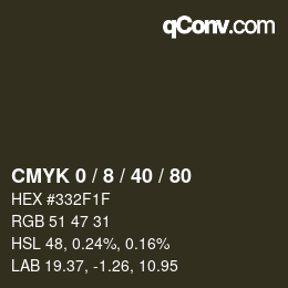 カラーコード: CMYK 0 / 8 / 40 / 80 | qconv.com