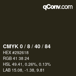 Color code: CMYK 0 / 8 / 40 / 84 | qconv.com