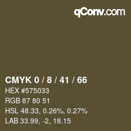 Color code: CMYK 0 / 8 / 41 / 66 | qconv.com