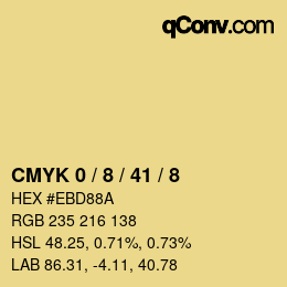 Color code: CMYK 0 / 8 / 41 / 8 | qconv.com