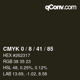 Color code: CMYK 0 / 8 / 41 / 85 | qconv.com