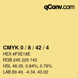 Color code: CMYK 0 / 8 / 42 / 4 | qconv.com