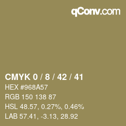 カラーコード: CMYK 0 / 8 / 42 / 41 | qconv.com