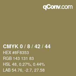 Color code: CMYK 0 / 8 / 42 / 44 | qconv.com