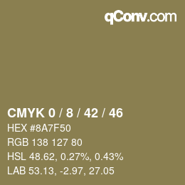 Color code: CMYK 0 / 8 / 42 / 46 | qconv.com