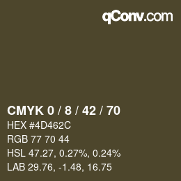 Color code: CMYK 0 / 8 / 42 / 70 | qconv.com