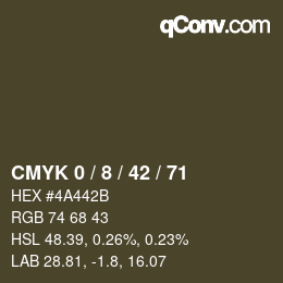 Color code: CMYK 0 / 8 / 42 / 71 | qconv.com