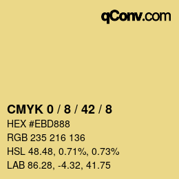 Color code: CMYK 0 / 8 / 42 / 8 | qconv.com