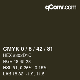 Color code: CMYK 0 / 8 / 42 / 81 | qconv.com