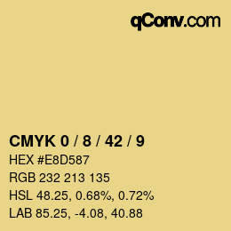 Color code: CMYK 0 / 8 / 42 / 9 | qconv.com