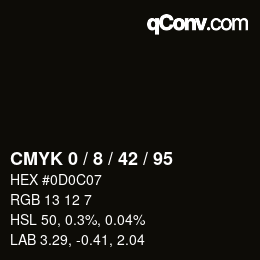 Color code: CMYK 0 / 8 / 42 / 95 | qconv.com