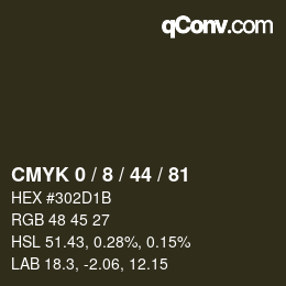 Color code: CMYK 0 / 8 / 44 / 81 | qconv.com