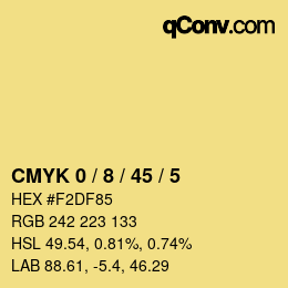 Color code: CMYK 0 / 8 / 45 / 5 | qconv.com