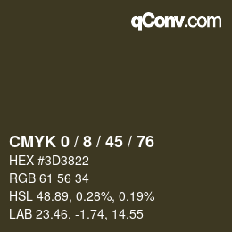 Color code: CMYK 0 / 8 / 45 / 76 | qconv.com