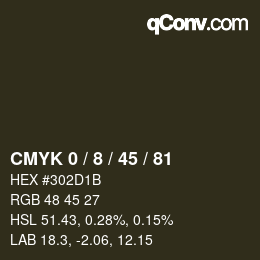 Color code: CMYK 0 / 8 / 45 / 81 | qconv.com