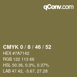 Color code: CMYK 0 / 8 / 46 / 52 | qconv.com