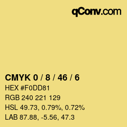 Color code: CMYK 0 / 8 / 46 / 6 | qconv.com