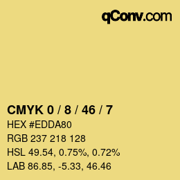 Color code: CMYK 0 / 8 / 46 / 7 | qconv.com