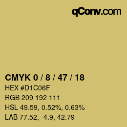 Color code: CMYK 0 / 8 / 47 / 18 | qconv.com
