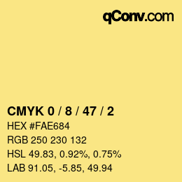 Color code: CMYK 0 / 8 / 47 / 2 | qconv.com