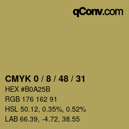 Color code: CMYK 0 / 8 / 48 / 31 | qconv.com