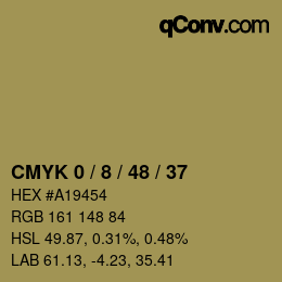 カラーコード: CMYK 0 / 8 / 48 / 37 | qconv.com