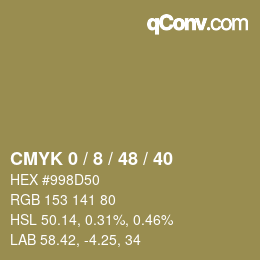 Color code: CMYK 0 / 8 / 48 / 40 | qconv.com