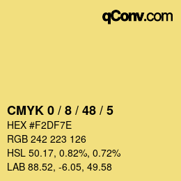 Color code: CMYK 0 / 8 / 48 / 5 | qconv.com