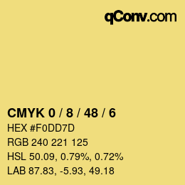 Color code: CMYK 0 / 8 / 48 / 6 | qconv.com