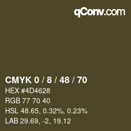 Color code: CMYK 0 / 8 / 48 / 70 | qconv.com