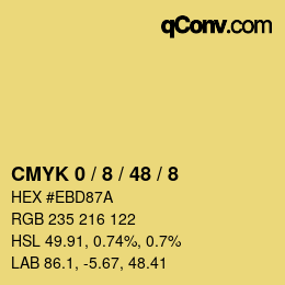 Color code: CMYK 0 / 8 / 48 / 8 | qconv.com