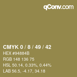 颜色代码: CMYK 0 / 8 / 49 / 42 | qconv.com