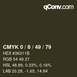 Color code: CMYK 0 / 8 / 49 / 79 | qconv.com