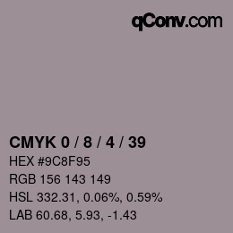 Color code: CMYK 0 / 8 / 4 / 39 | qconv.com