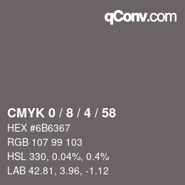 Color code: CMYK 0 / 8 / 4 / 58 | qconv.com